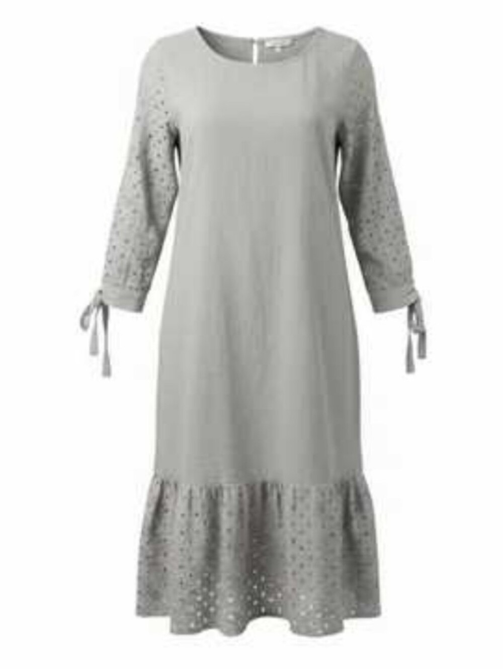 Francesca Bettini Light Gray Ruffled Hem Linen Dress Size XL NWT